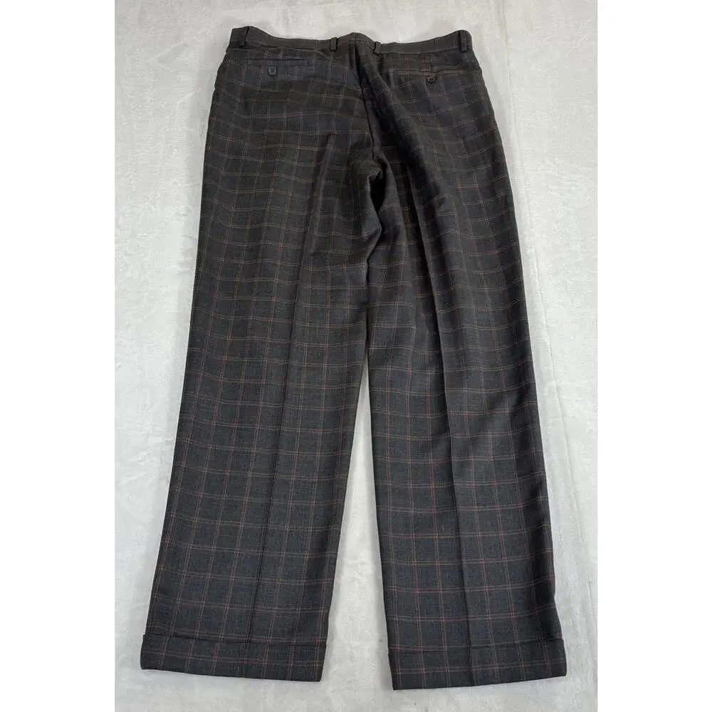 Statement Italy Super 150's Men's 2 PC Striped Pattern Gray Suit Size 42L x 36L